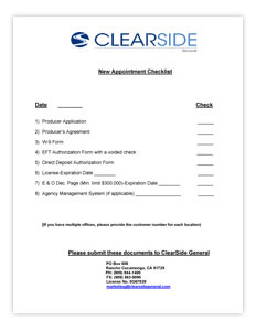 Producer Appointment Package